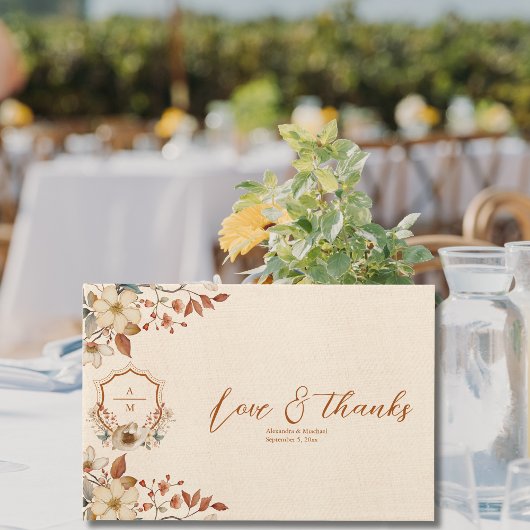 Bloemige Westelijke Top Monogram Bruiloft Gastenboek