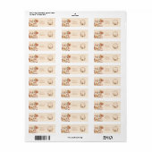 Bloemige Westerse Kuif Monogram Huwelijk  Etiket (Full Sheet)