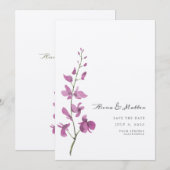 Bloemige wieden Save The Date (Voorkant / Achterkant)