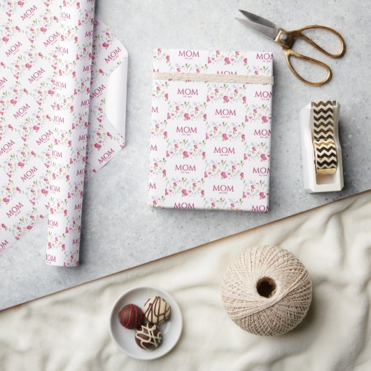 Bloemige Wilde Bloem Moeder Gevestigd Cadeaupapier (Crafts)
