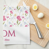 Bloemige Wilde Bloem Moeder Gevestigd  Theedoek (Quarter Fold)