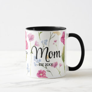 Bloemige Wilde Bloem Nieuwe Moeder Cadeau Moeder G Mok