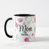 Bloemige Wilde Bloem Nieuwe Moeder Cadeau Moeder G Mok (Links)