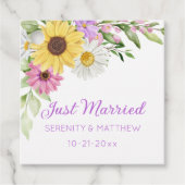 Bloemige Wilde Bloem Zonnebloem Madeliefje Net Get Bedankjes Labels (Voorkant)