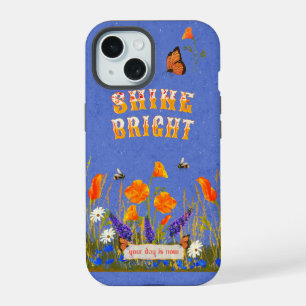 Bloemige Wilde Bloemen Klaprozen Vlinders Inspirat iPhone 15 Case