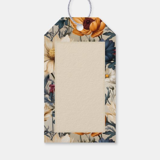 Bloemige Wilde Bloemen Modern Cadeaulabel (Achterkant)