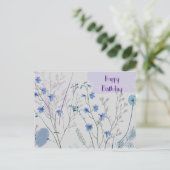 Bloemige Wilde Bloemen Rustieke Boho Gril Verjaard Briefkaart (Staand voorkant)