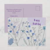 Bloemige Wilde Bloemen Rustieke Boho Wispelturige Briefkaart (Voorkant / Achterkant)