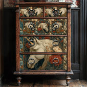 Bloemige William Morris Stijl Eenhoorn Tissuepapier