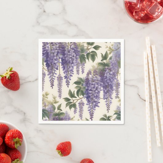  bloemige Wisteria Servet (Insitu)