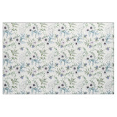 Bloemige Witte Anemoon Distel Botanisch Stof (Fat Quarter)