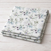 Bloemige Witte Anemoon Distel Botanisch Stof
