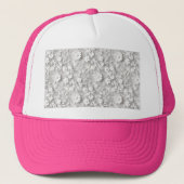 bloemige witte kant trucker pet (Voorkant)