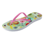 Bloemige wonder paar teenslippers (Schuin)