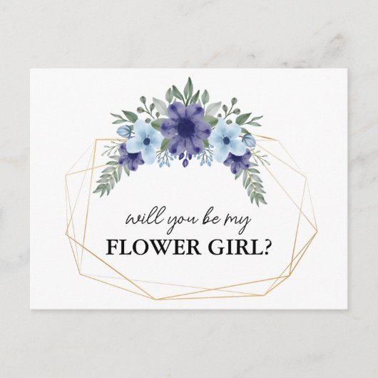 bloemige word jij mijn bloemenmeisje kaart (Voorkant)