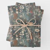 , bloemige, zachte kleuren, natuurgebied inpakpapier vel (In situ)