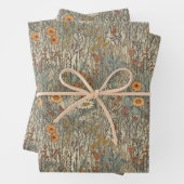 , bloemige, zachte kleuren, natuurgebied inpakpapier vel (In situ)