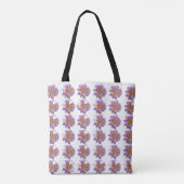 Bloemige zachte roze kleuren tote bag (Achterkant)