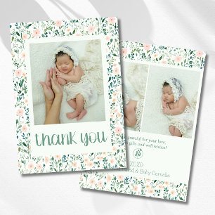 Bloemige zachte wilde bloemenweide baby foto bedan aankondiging