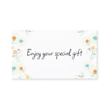Bloemige Zakelijke Cadeaubonkaart