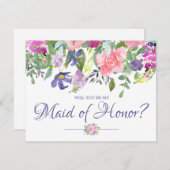 Bloemige Zal je mijn getuige zijn kaart (Voorkant / Achterkant)