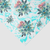 Bloemige Zeemeermin Decoupage Voor Schelpen Tissuepapier (Detail)