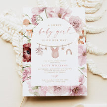 Bloemige Zoete Baby Meisje Waslijn Baby Shower