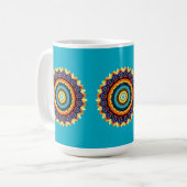 Bloemige Zon Mandala Mok (Voorkant links)