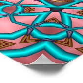 Bloemige Zon Mandala Poster (Hoek)