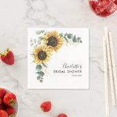 Bloemige zonnebloem bloei script bruiloftsshower p servet (Insitu)