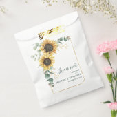 Bloemige Zonnebloem Eucalyptus Bruiloft Bedankzakje (Gezegeld)
