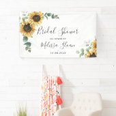 Bloemige zonnebloem Eucalyptus Groene Bruids douch Spandoek (Insitu)