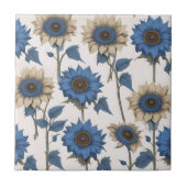  bloemige zonnebloemen tegeltje (Voorkant)