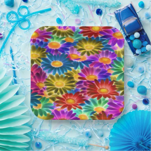 Bloemige Zonneschijn #444 - Papieren Bord (Feest)