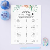 Bloemige 'Zou Ze Liever' Bruidsfeest Game Flyer (Enkel)