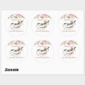 Bloemige zuivelkoe favor sticker op maat (Vel)