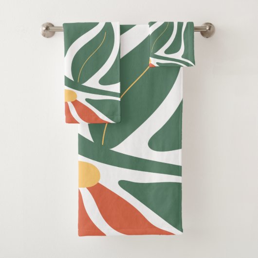 Bloemillustratie Bad Handdoek (Insitu)