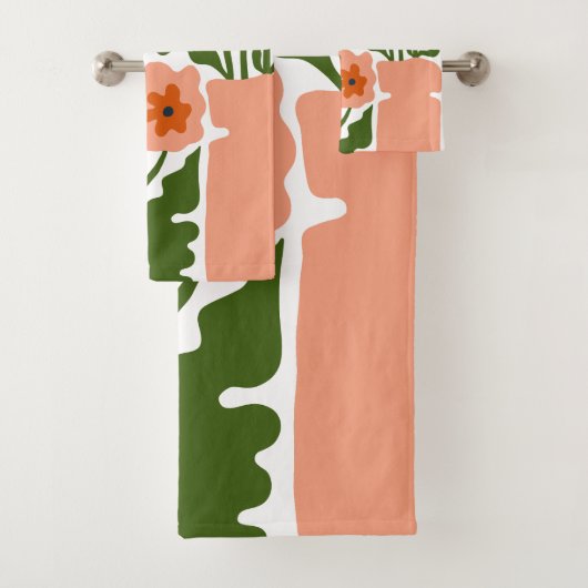 Bloemillustratie Bad Handdoek (Insitu)