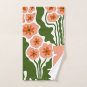 Bloemillustratie Bad Handdoek (Handdoek)