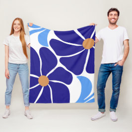 Bloemillustratie Fleece Deken