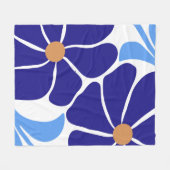 Bloemillustratie Fleece Deken (Voorkant (Horizontaal))