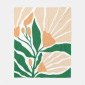 Bloemillustratie Fleece Deken (Voorkant)