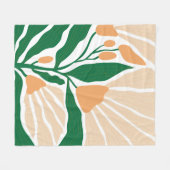 Bloemillustratie Fleece Deken (Voorkant (Horizontaal))