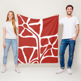 Bloemillustratie Fleece Deken