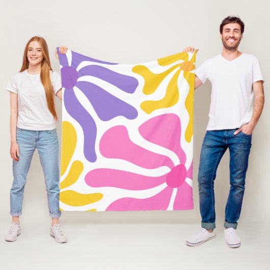 Bloemillustratie Fleece Deken (In situ)