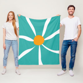 Bloemillustratie Fleece Deken