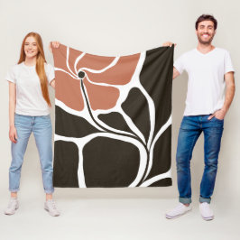 Bloemillustratie Fleece Deken