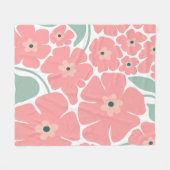 Bloemillustratie Fleece Deken (Voorkant (Horizontaal))