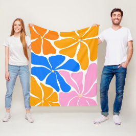 Bloemillustratie Fleece Deken