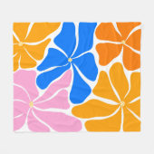 Bloemillustratie Fleece Deken (Voorkant (Horizontaal))